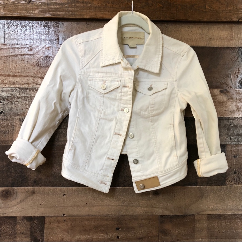 Pilcro & Letterpress, White Jns Jacket, Moto-Style